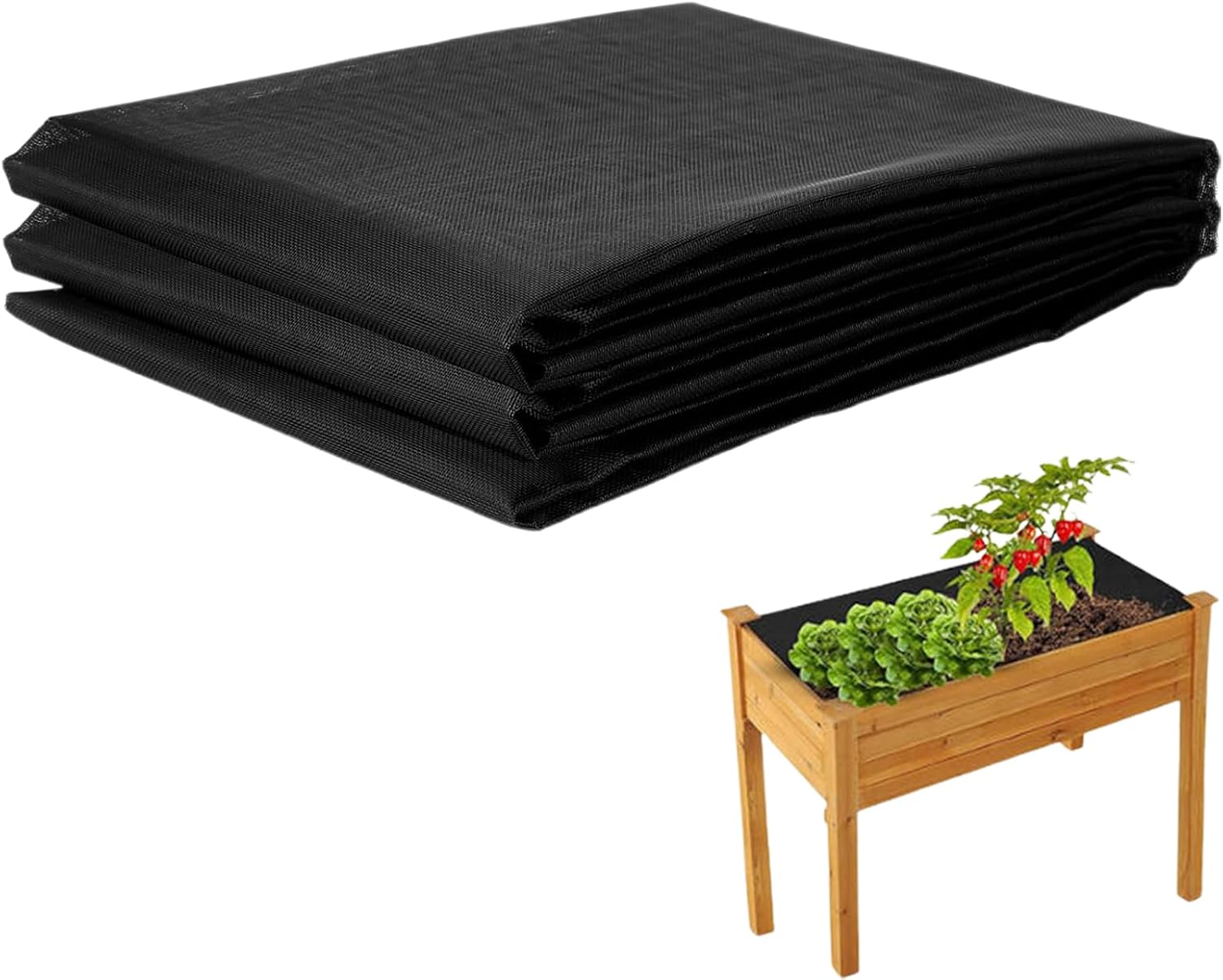 Wshxjzyay 63 * 83 inch Raised Garden Bed Liner, Non Woven Fabric Liner for Large Veg Trough, Keeps Soil Contained and Water Drained Wshxjzyay 63 * 83 inch Raised Garden Bed Liner, Non Woven Fabric Liner for Large Veg Trough, Keeps Soil Contained and Water Drained - Image 1